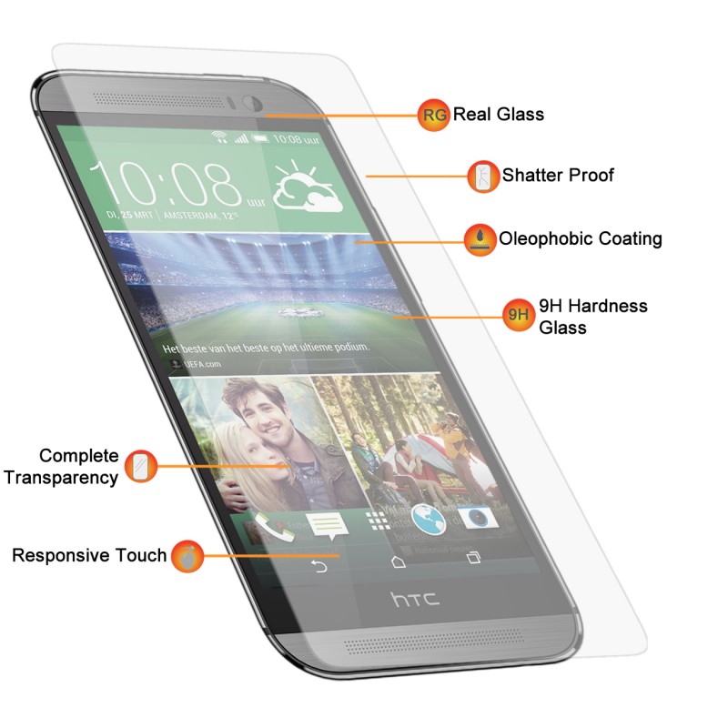 Folie Sticla HTC One M9 + Plus Tempered Glass 0.33mm Ecran Display LCD