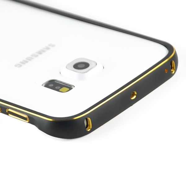 Husa Bumper Metal Samsung S6 Edge+ g928 Black&Gold - Image 7