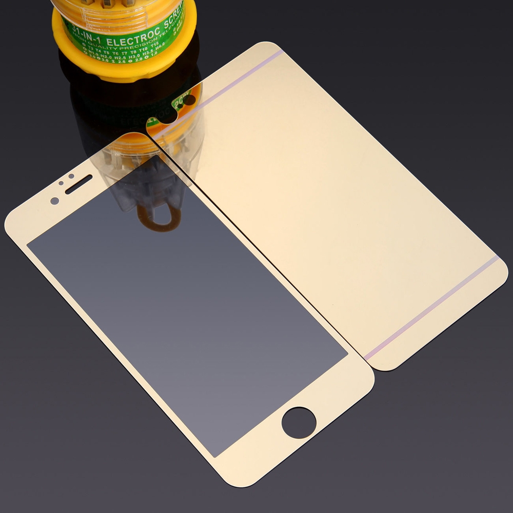 Folie Sticla iPhone 6 iPhone 6s Tuning GOLD Oglinda Fata+Spate Tempered Glass Ecran Display LCD - Image 2