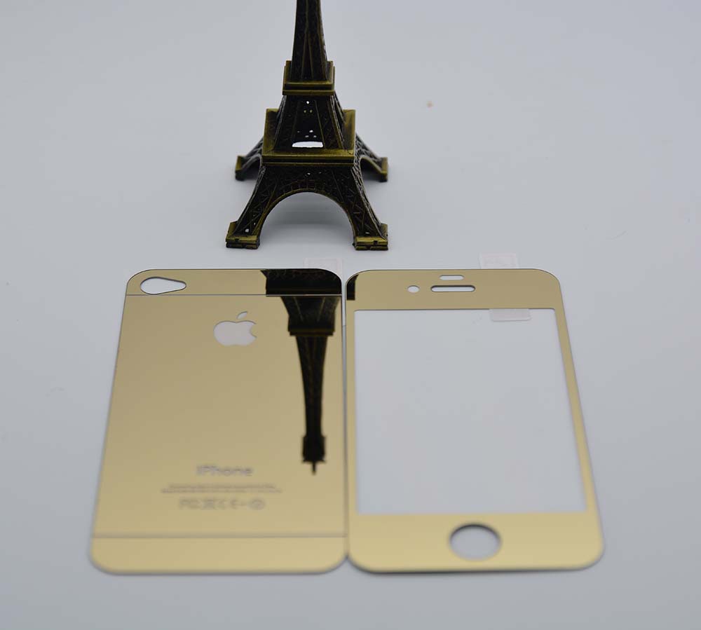 Folie Sticla iPhone 6 iPhone 6s Tuning GOLD Oglinda Fata+Spate Tempered Glass Ecran Display LCD - Image 4