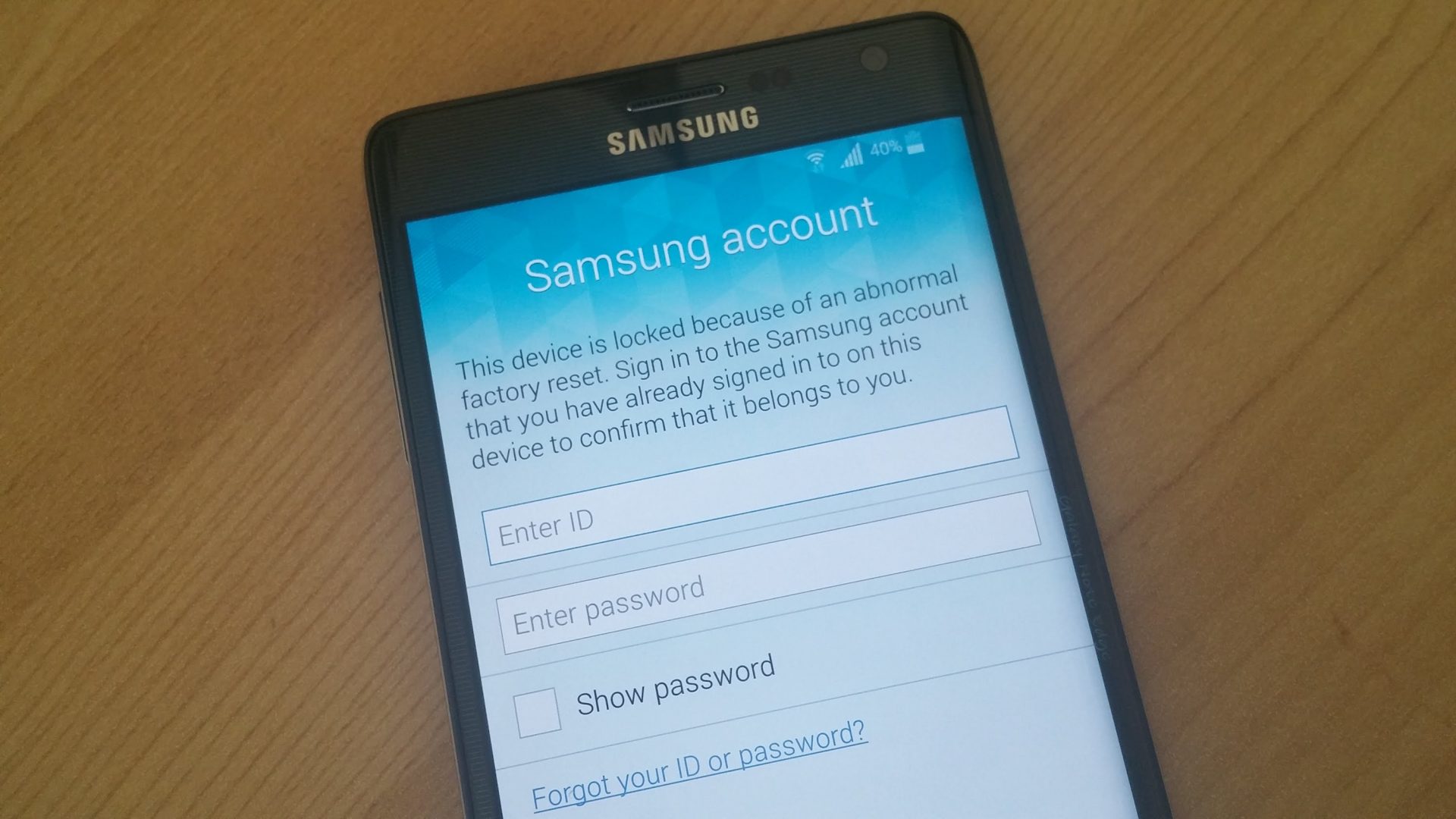 Deblocare cont SAMSUNG - account