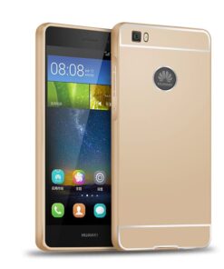 Husa Bumper Aluminiu Metalic Huawei P8 Lite Gold Fullcover