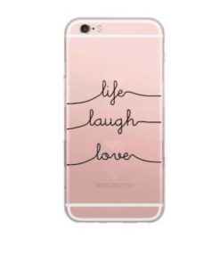 Husa Silicon iPhone SE 2 2020 Clear Life Laugh Love