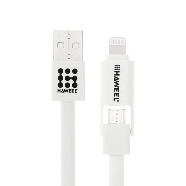 Set Incarcator Auto + Cablu Date iPhone Lightning / MicroUSB + Suport Auto Air Vent Haweel - Image 3