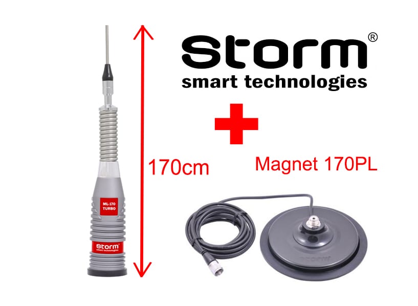 blouse Dizziness Drive away Antena Statie CB Storm ML170 Turbo 170cm + Magnet 170PL - TinTom.ro -  Service GSM & Shop Accesorii IT