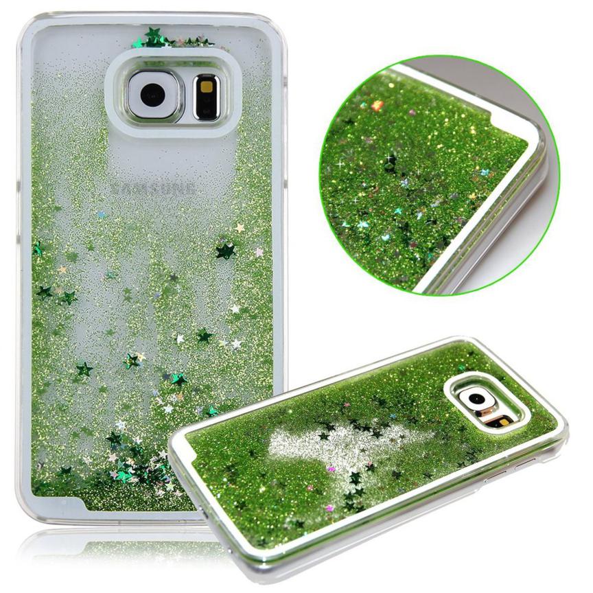 Husa Silicon+Plastic Samsung Galaxy S6 g920 Glitter Green