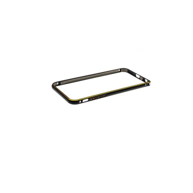 Husa Bumper Metal Samsung Galaxy A8 a800 Black & Gold - imagine 7