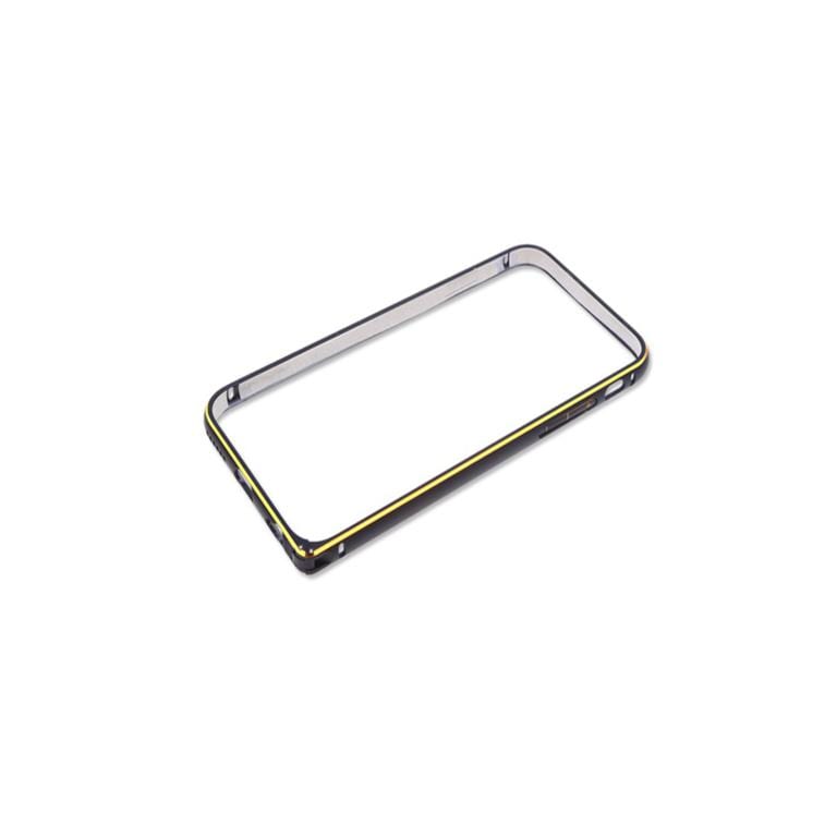 Husa Bumper Metal Samsung Galaxy A8 a800 Black & Gold - imagine 6