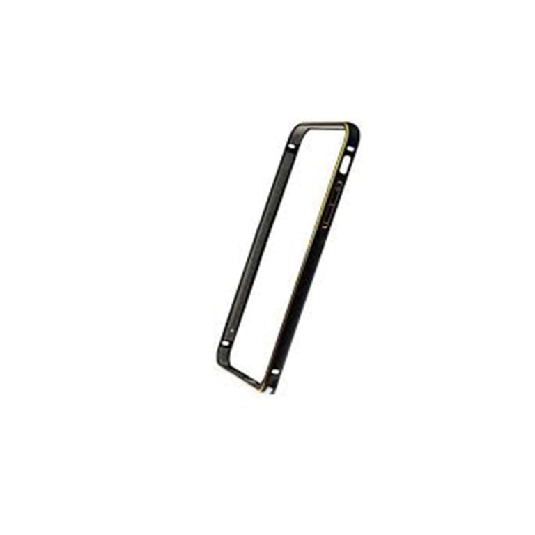 Husa Bumper Metal Samsung Galaxy A8 a800 Black & Gold - imagine 5