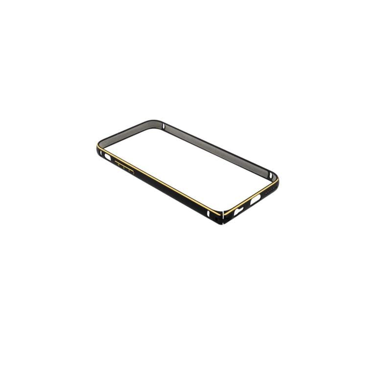Husa Bumper Metal Samsung Galaxy A8 a800 Black & Gold - imagine 4