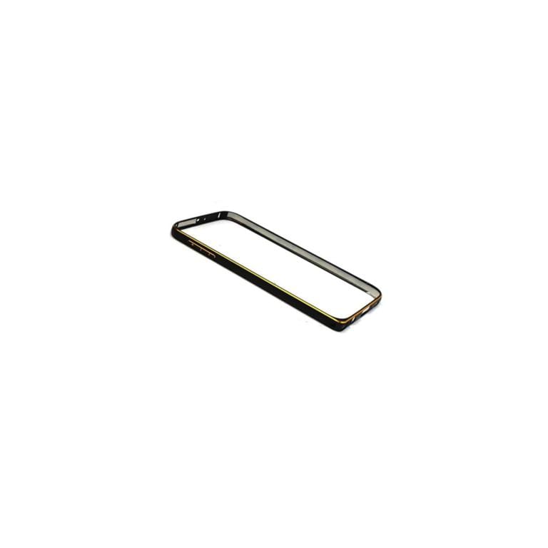 Husa Bumper Metal Samsung Galaxy A8 a800 Black & Gold - imagine 3