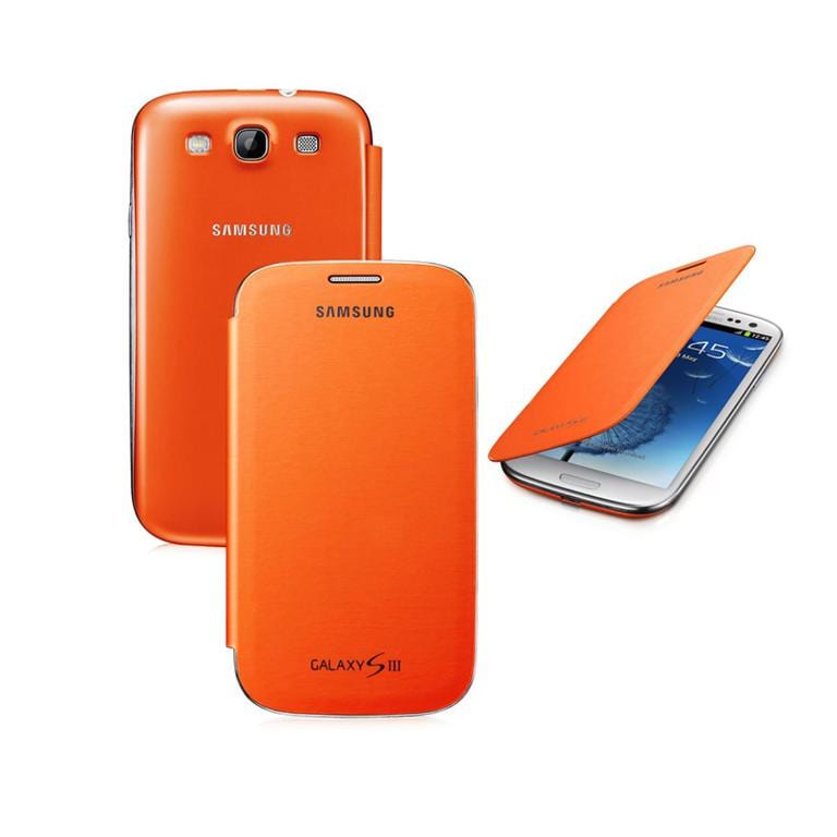 Husa FlipCover Book Samsung S3 mini Fashion Orange i8190 i8200 - Image 3