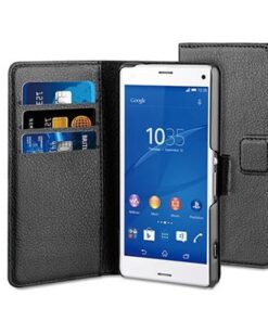 Husa Vertical Book Sony Xperia Z3 Compact Black BeHello