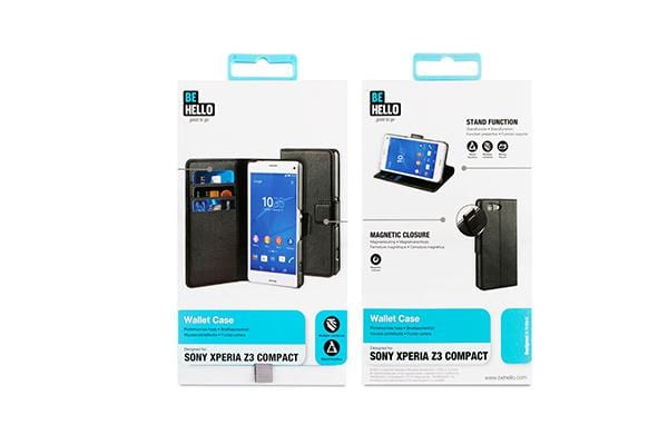 Husa Vertical Book Sony Xperia Z3 Compact Black BeHello - Image 3