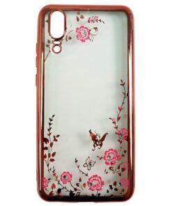 Husa Silicon Huawei P20 Pink Flowers