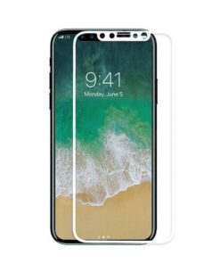 Folie Sticla Tempered Glass iPhone X iPhone 11 Pro 5.8 White Full Glue Fullcover 4D/5D