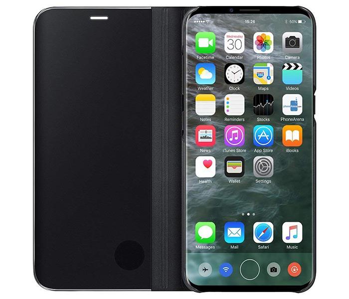 Husa Telefon Flip Book Clear View iPhone SE 2 2020 Black - Image 6