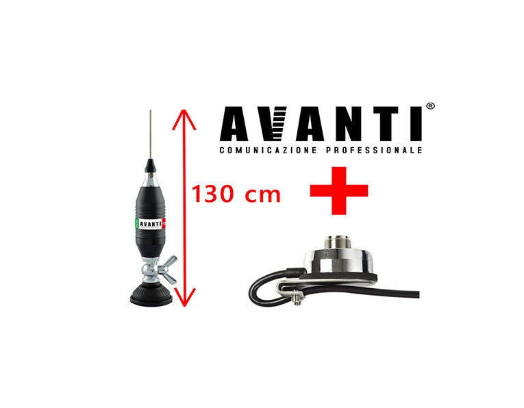 Antena Radio CB Fluture Avanti Volo 130cm cu adaptor PL si Suport Portbagaj Haion Capota T941 Pni