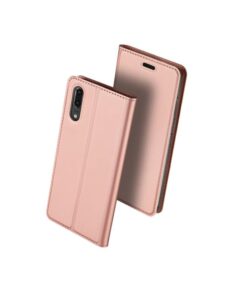 Husa Telefon Flip Book Huawei P20 Rose Gold
