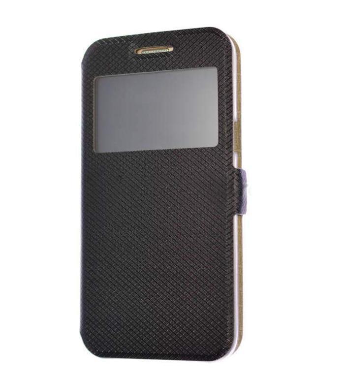 Husa Telefon Flip Book S-View Samsung Galaxy J8 2018 j810 A6+ A605 Fashion Black - Image 3