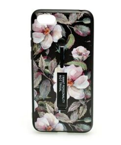 Husa Telefon Silicon + Plastic iPhone XS Max 6.5 3D+Oil Injection Black Flower