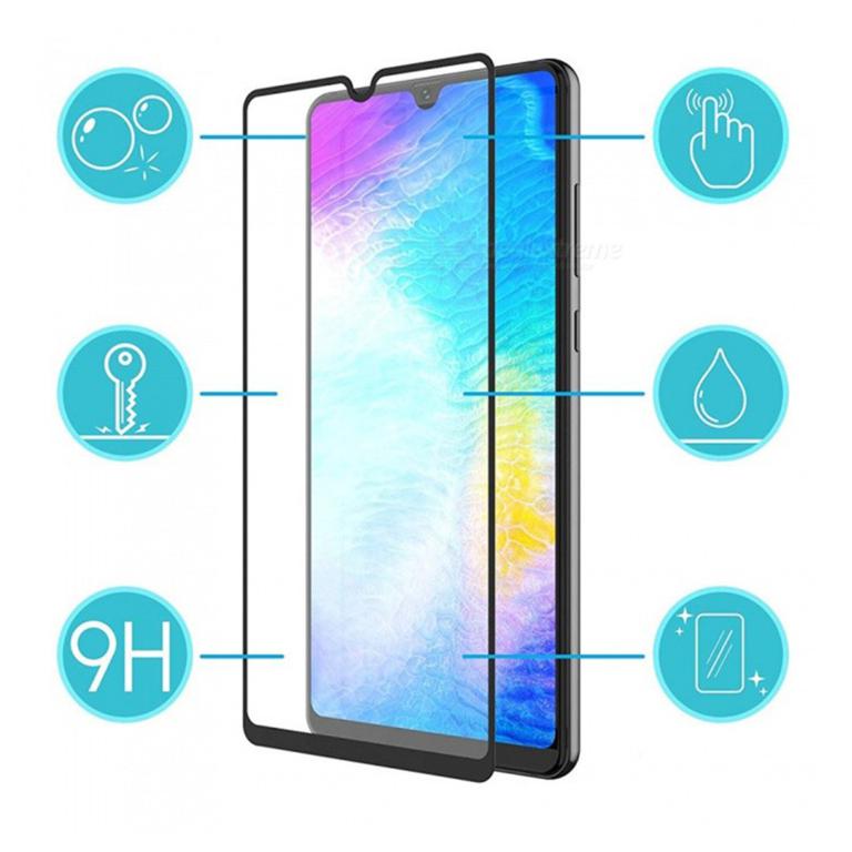 Folie Sticla Tempered Glass Huawei Mate 20 5D Black Fullcover Full Glue - Image 6