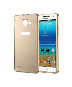Husa Telefon Bumper Metalic+Spate Samsung Galaxy A5 2016 A510 Gold Fullcover