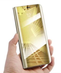 Husa Telefon Flip Book Clear View Samsung Galaxy J4 Plus 2018 j415  Gold