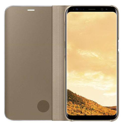 Husa Telefon Flip Book Clear View Huawei Mate 20 Pro Gold - Image 3