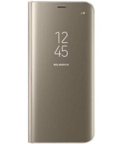 Husa Telefon Flip Book Clear View Huawei Mate 20 Pro Gold