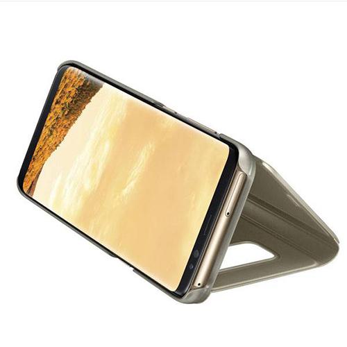 Husa Telefon Flip Book Clear View Huawei Mate 20 Pro Gold - Image 4