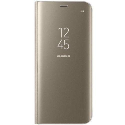 Husa Telefon Flip Book Clear View Samsung J7 2017 j730 Gold - Image 5