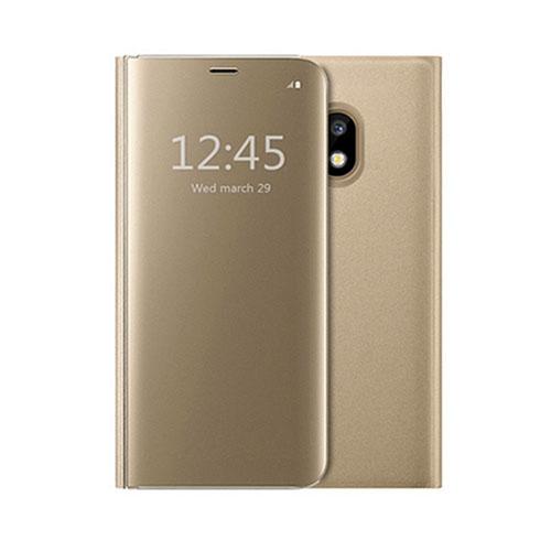 Husa Telefon Flip Book Clear View Samsung J7 2017 j730 Gold