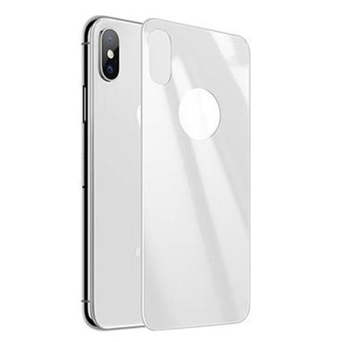 Folie Sticla Tempered Glass iPhone X White Back Fullcover