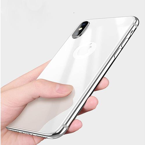 Folie Sticla Tempered Glass iPhone X White Back Fullcover - Image 3