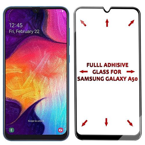 Furnace Berry while Folie Sticla Tempered Glass Samsung Galaxy A30 a305 A50 a505 Full Cover  Full Glue 2.5D Black - tintom.ro