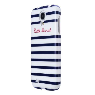 Husa Telefon Plastic Samsung S4 i9500 White&Stripes Little Marcel