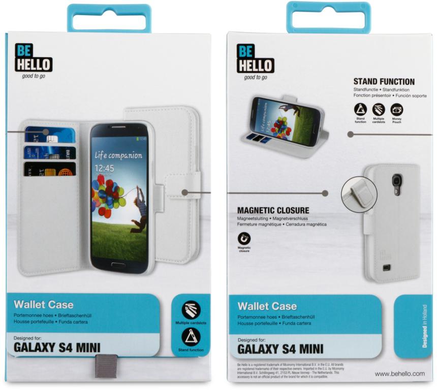 Husa Wallet Book Samsung S4 Mini i9190 White BeHello - imagine 2