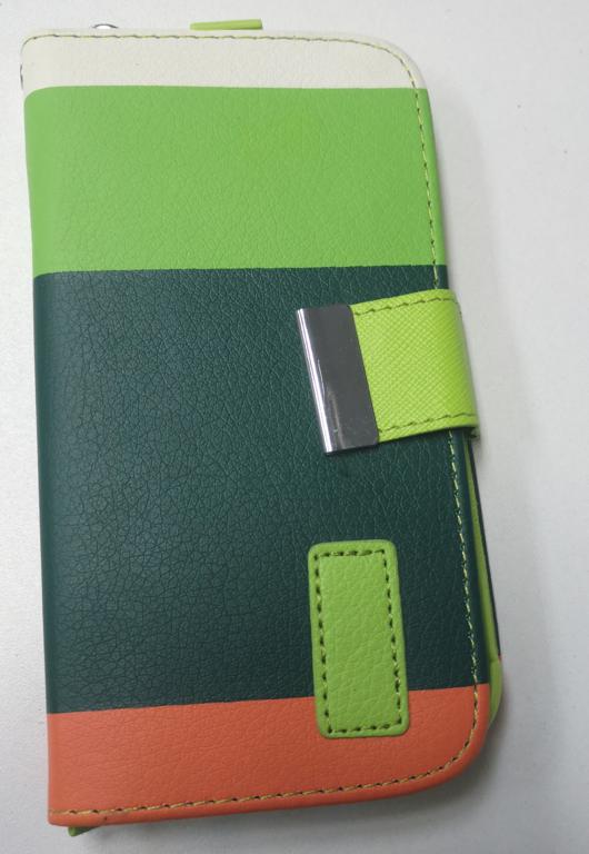 Husa Telefon Flip Book Samsung S4 i9500 Green&Orange&White - Image 2