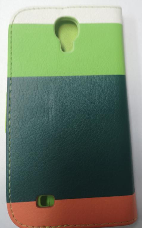Husa Telefon Flip Book Samsung S4 i9500 Green&Orange&White - Image 3