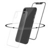 Folie Sticla Tempered Glass iPhone X iPhone XS 4D/5D Full Glue Fullcover Black Aluminium Frame Fata+Spate - imagine 2