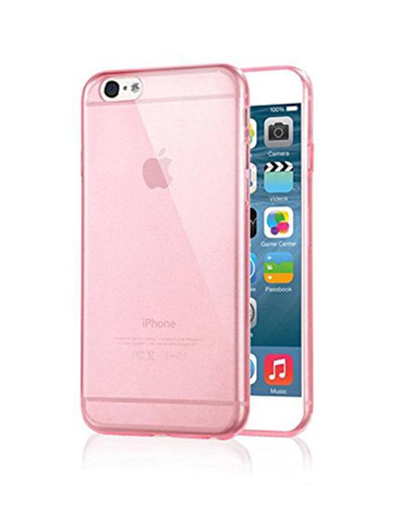 Husa Telefon Silicon iPhone 6+ 6s+ Clear Pink Ultra Thin