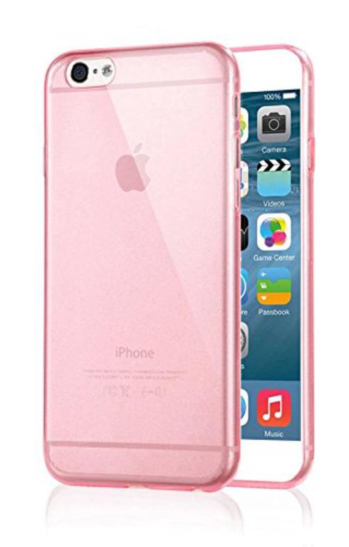 Husa Telefon Silicon iPhone 6+ 6s+ Clear Pink Ultra Thin - Image 2