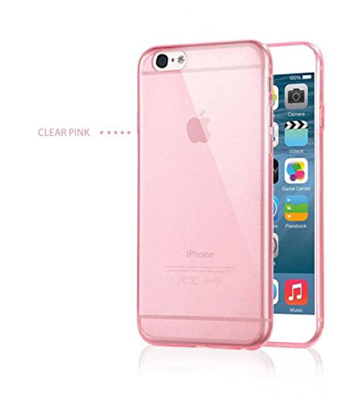Husa Telefon Silicon iPhone 6+ 6s+ Clear Pink Ultra Thin - Image 3