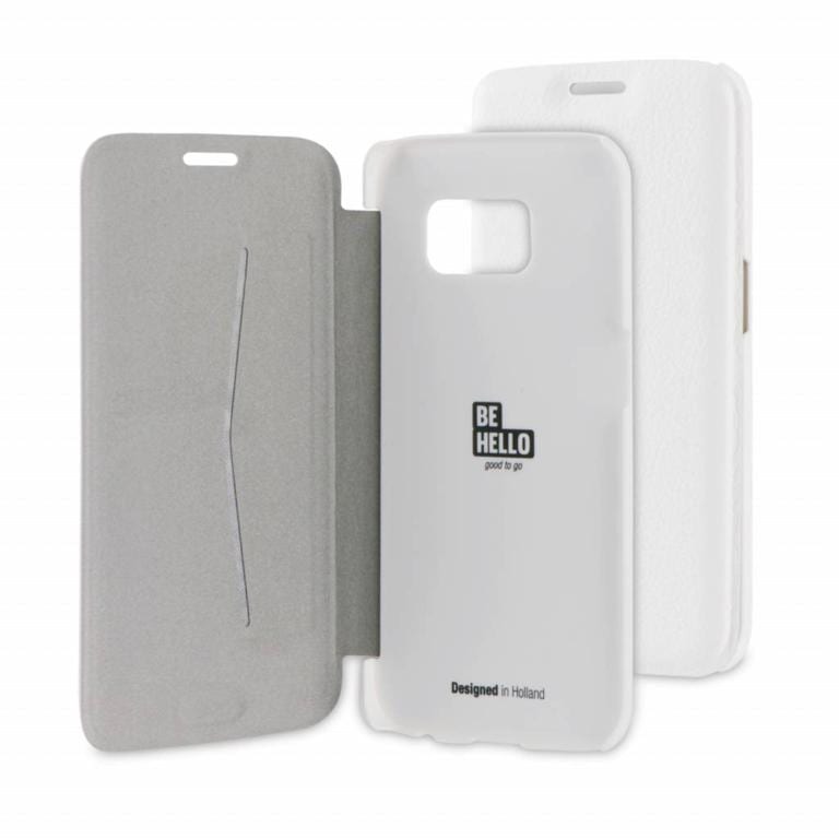 Husa Telefon Wallet Book Samsung S6 Edge+ g928 White BeHello - imagine 2