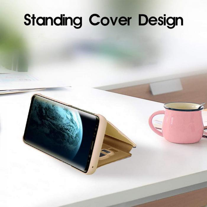 Husa Telefon Flip Book Clear View Huawei P40 Lite E Gold - Image 5