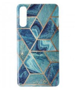 Husa Telefon Plastic+Silicon Samsung A10 a105 Marble Dark Blue