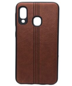 Husa telefon Silicon Samsung A40 a405 Brown Leather