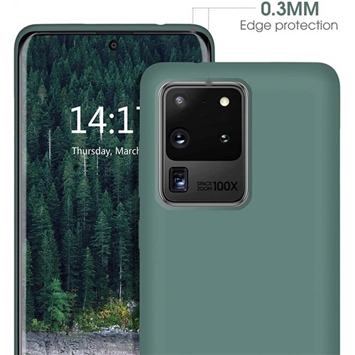 Husa Telefon Silicon Samsung Galaxy S20 Ultra g988 Liquid Dark Green - Image 3