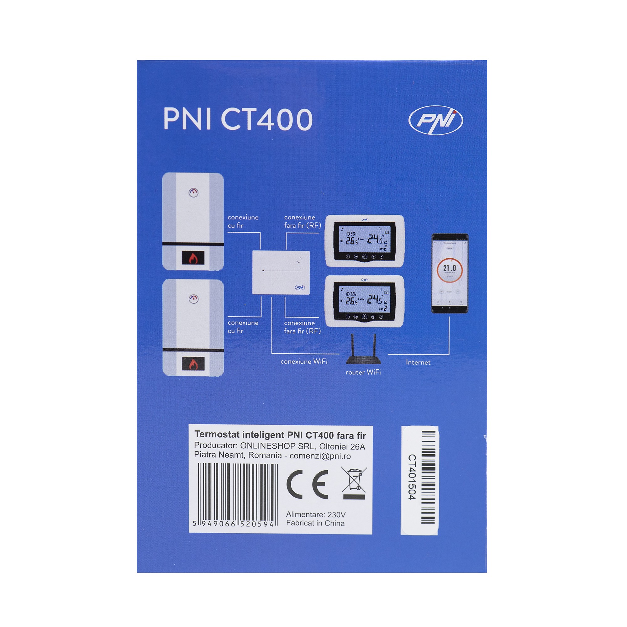 Termostat Inteligent PNI CT400 Wireless pentru Centrala Termica Control 2 zone - Image 10